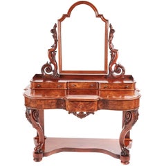 Victorian Burr Walnut Dressing Table