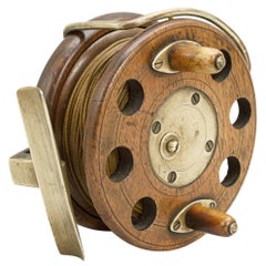 Antique Walnut Starback Fishing Reel