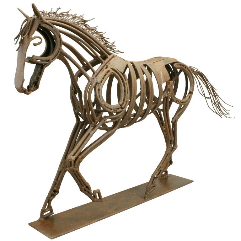 Contemporary Metal Horse Sculpture at 1stDibs
