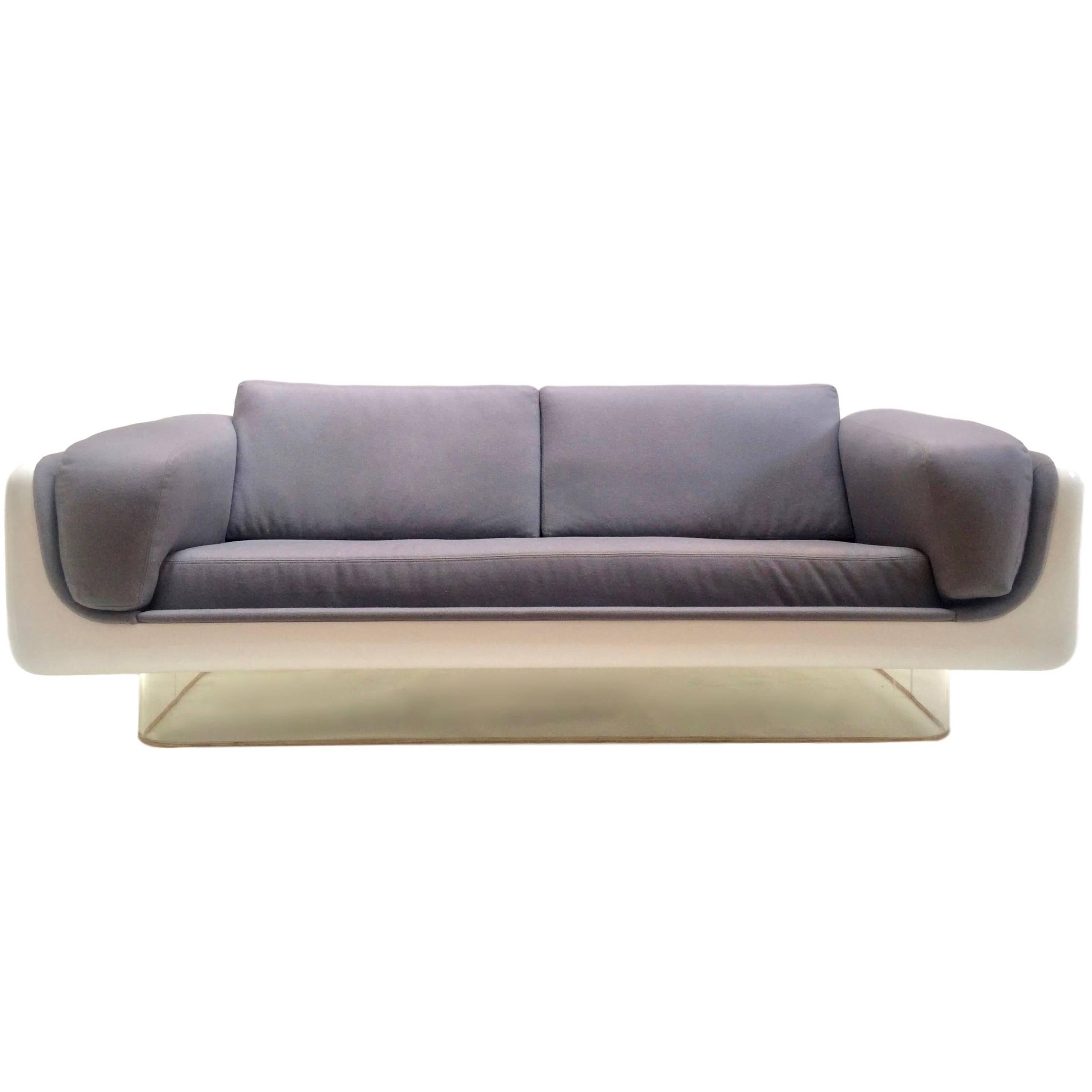 Fiberglass and Lucite Sofa by Steelcase