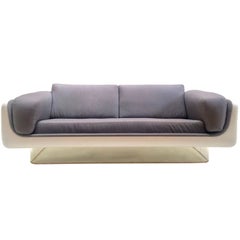 Vintage Fiberglass and Lucite Sofa by Steelcase