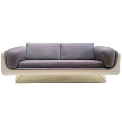 Retro Fiberglass and Lucite Sofa by Steelcase