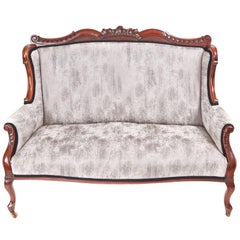 Fantastic Victorian Carved Mahogany Settee