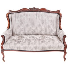Fantastic Victorian Carved Mahogany Settee 10