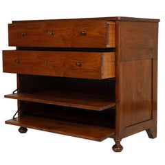 Used Particular late 19th Century Chest of Drawers , with shoe rack, wax polished