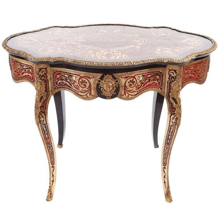 Antique French Boulle Centre Table For Sale at 1stdibs
