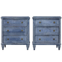 Pair of Small 19th Century Gustavian Influenced Commodes