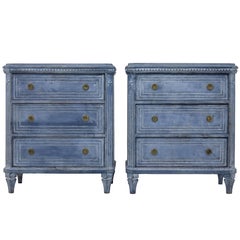 Pair of Small 19th Century Gustavian Influenced Commodes