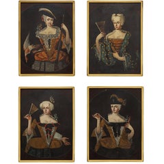 Continental Collection of 18th Century Paintings of Ladies 6