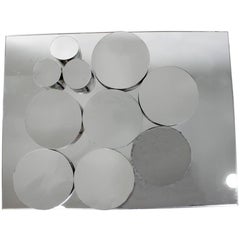 Mid-Century Modern John Leslie Op Art Wall Sculpture Hanging Mirror, 1970s 3
