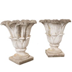 Pair of French Early 20th Century Stone Planters