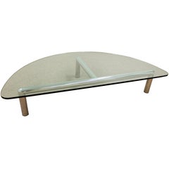 Mid-Century Modern Pace Attributed Large Glass Tubular Chrome Coffee Table
