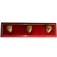 Neoclassical Bronze Lions Coat Rack