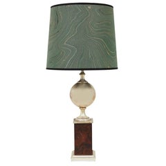 Vintage French Silver Trophy Table Lamp