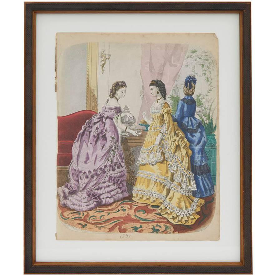 19th Century English Color Illustration For Sale