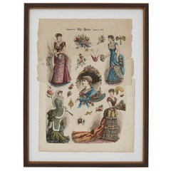 Antique 19th Century English Color Drawing