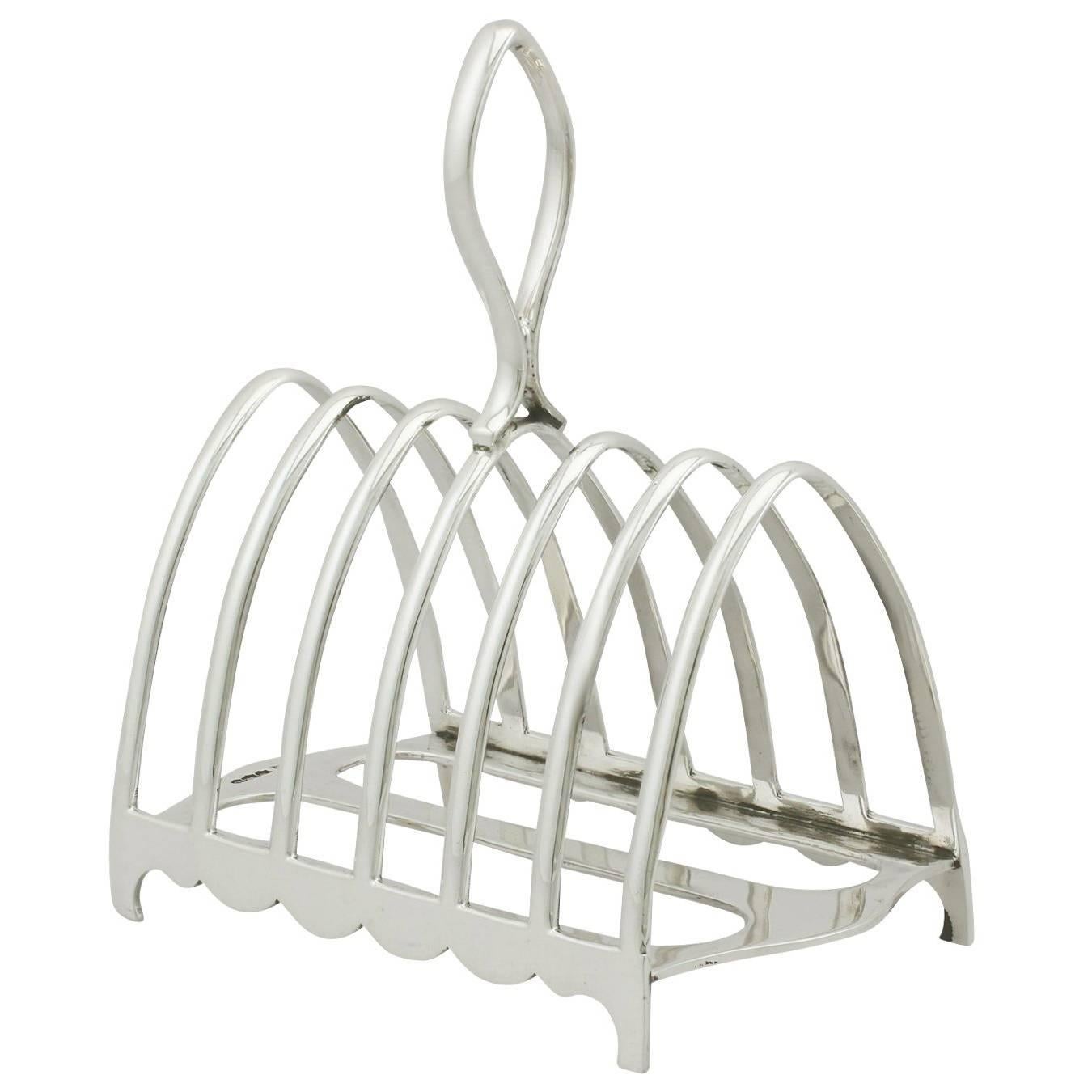 1940s Sterling Silver Toast Rack by Walker & Hall