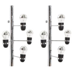 Set di quattro lampade cromate di Gino Sarfatti for Arteluce, Italia