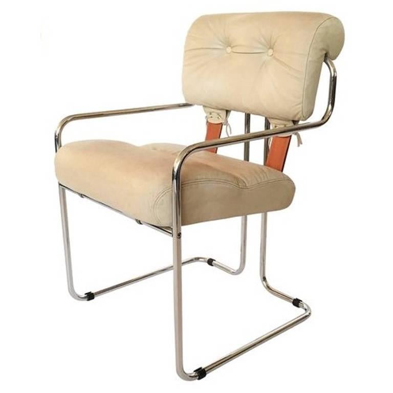 Guido Faleschini Italian Leather "Tucroma" Chair by i4 Mariani for Pace For Sale