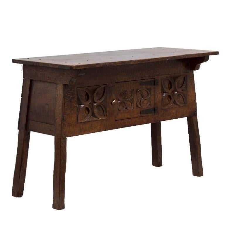 Arts & Crafts Oak Side Table, circa 1890