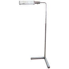Vintage Chrome and Glass Reading Lamp by Casella