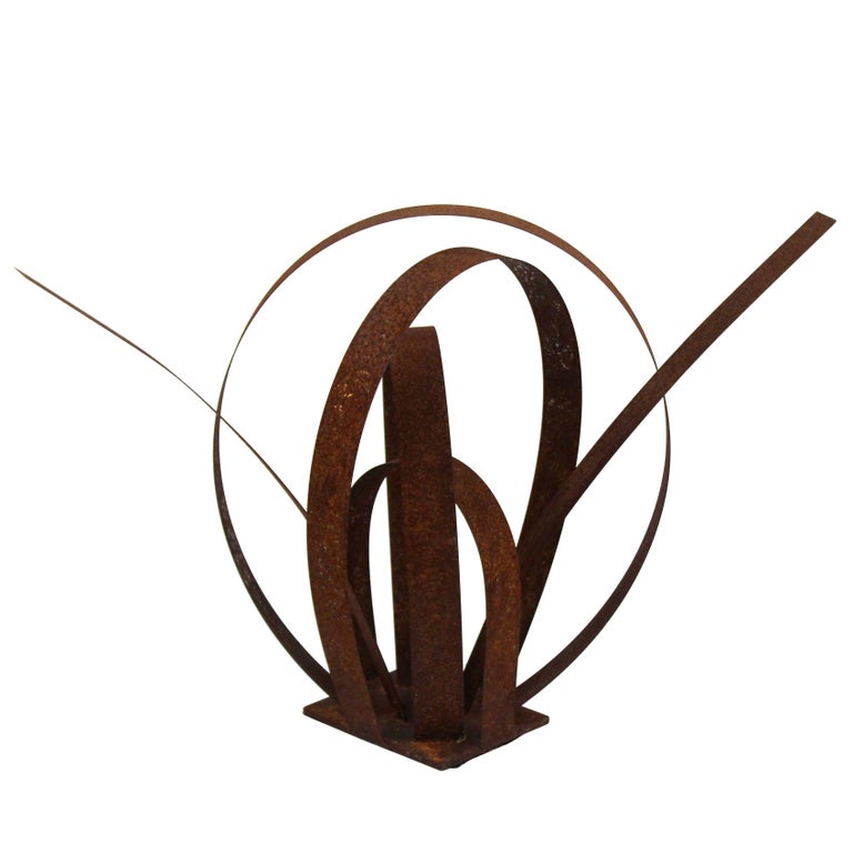 Abstract Loop Metal Sculpture For Sale at 1stdibs