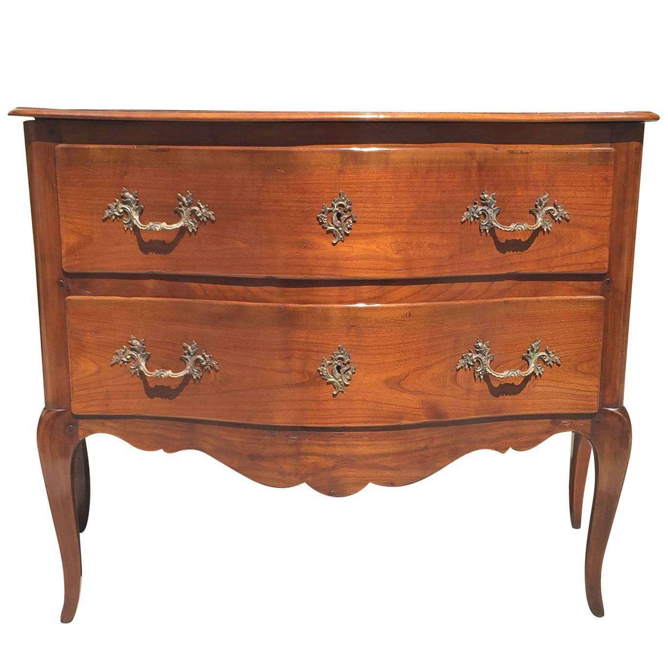 Two-Drawer Italian Style Walnut Commode, circa 1920s