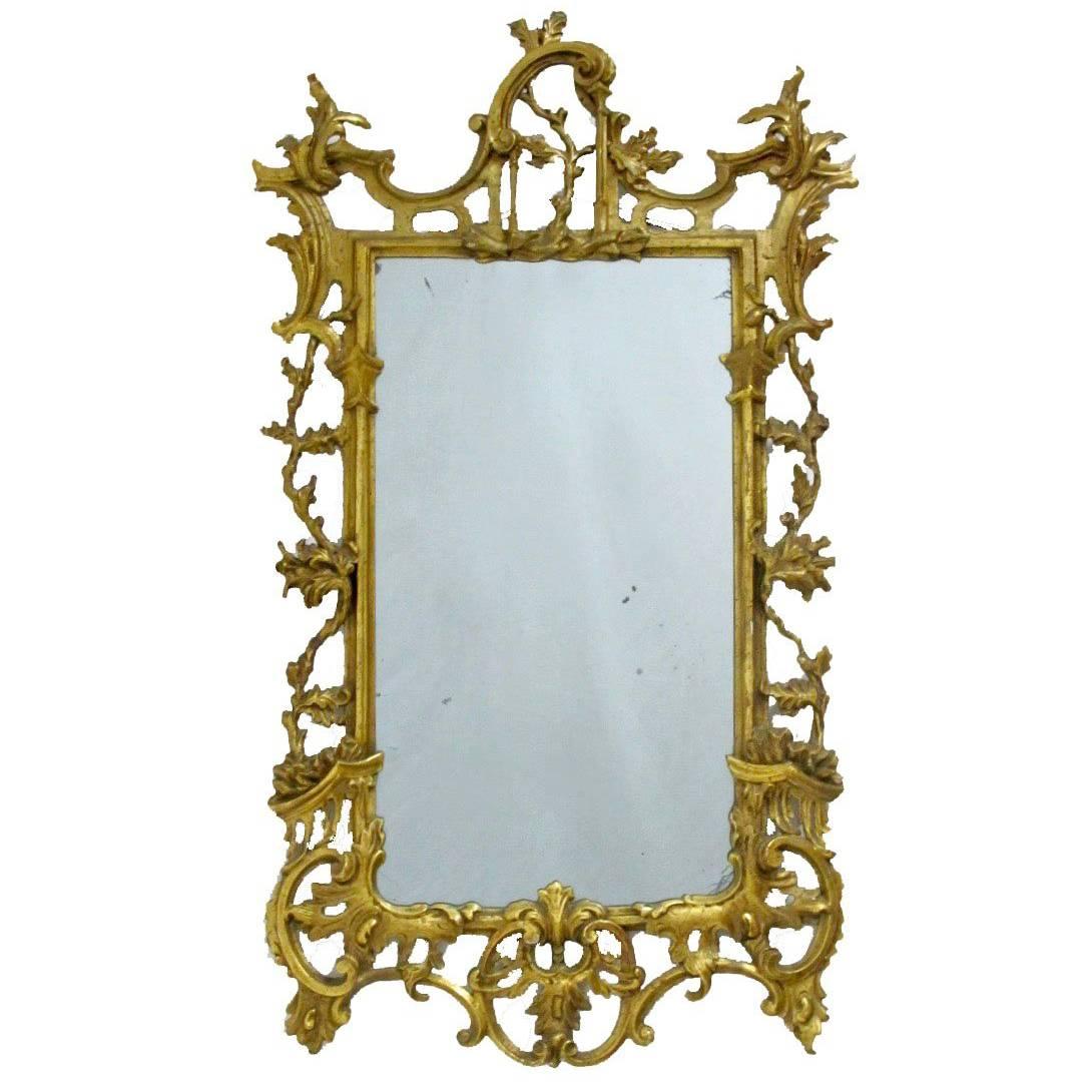 18th Century Italian Rococo Gilt Mirror