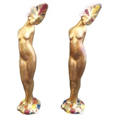 Early 20th Century Couple of Female Figurines  - Bucci, Nonni