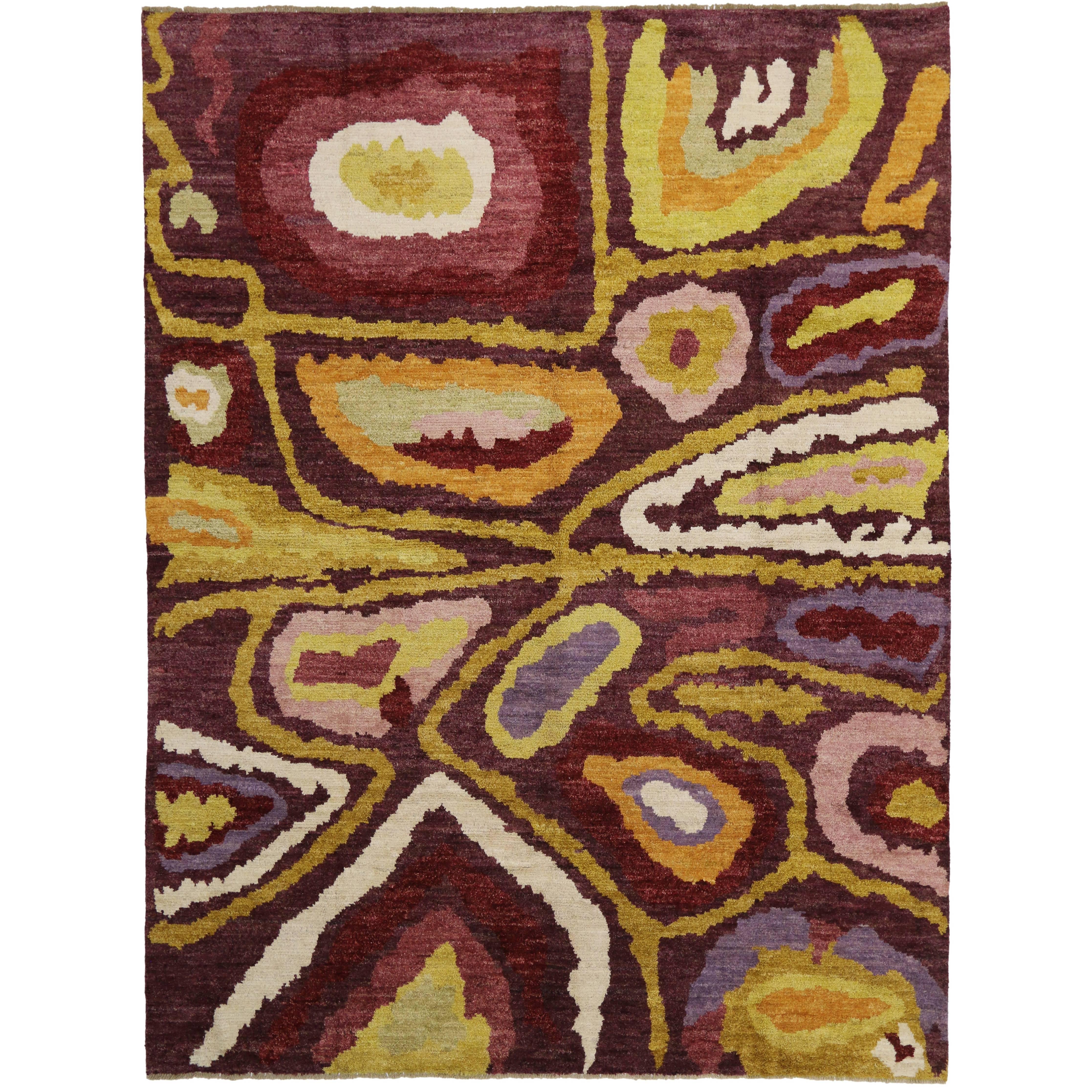 Postmodern Rug New Contemporary Moroccan Area Rug with Coastal Postmodern and Beach ...