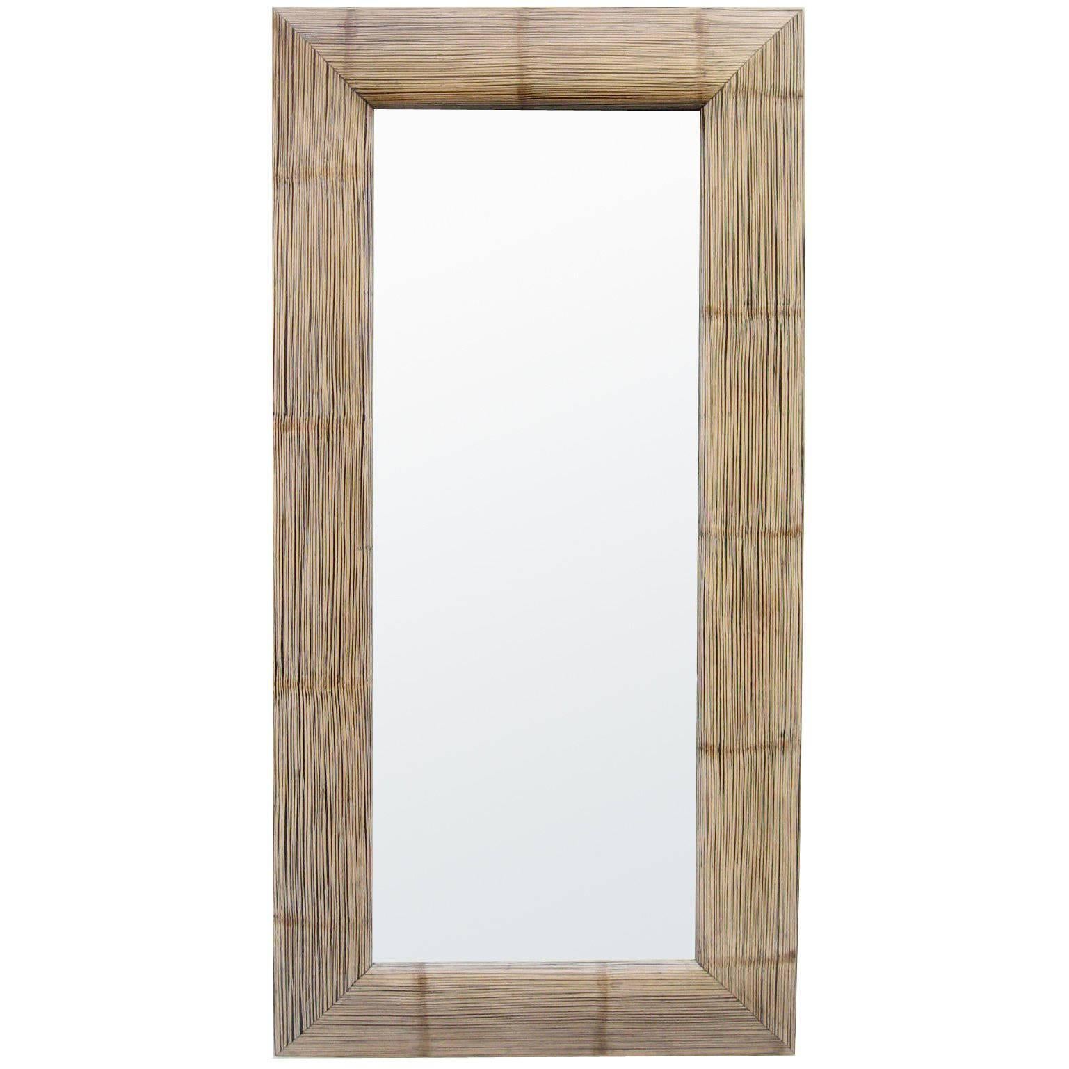 Tall Bamboo Modernist Mirror
