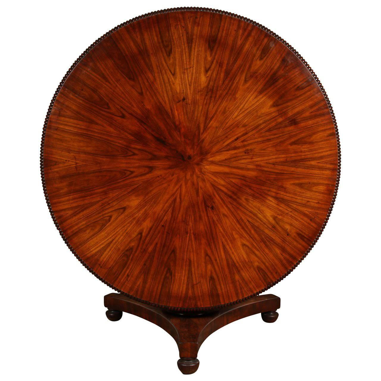 Regency Rosewood Tilt-Top Center Table, circa 1840