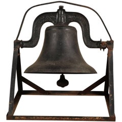 Antique C.S. Bell & Co. Cast Iron Bell on Stand