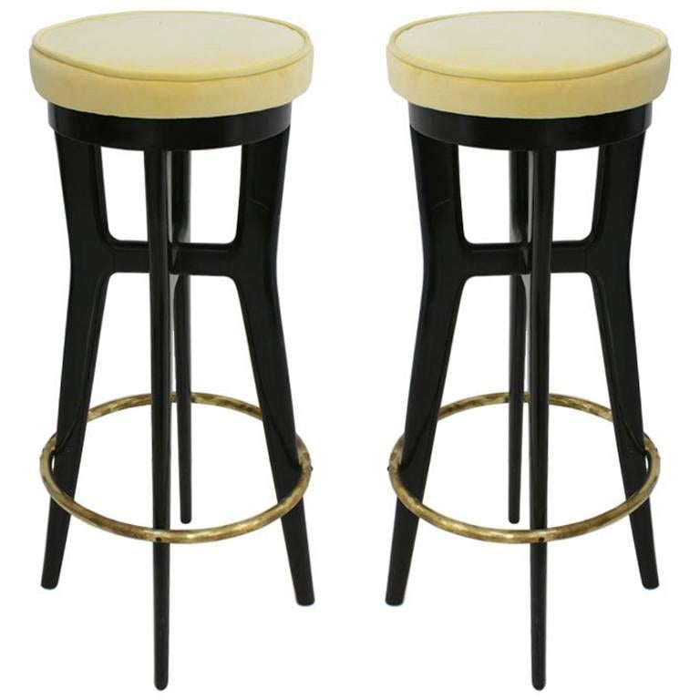 Pair of Stools, Italy, 1950s