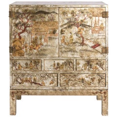 1950s Hong Kong Chinoiserie Two-Door Cabinet