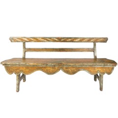 Early 20th Century Painted Tuscan Bench
