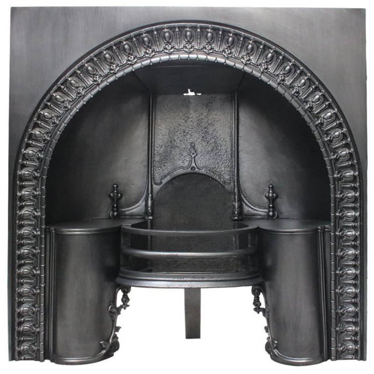Antique Mid19th Century Cast Iron Fireplace Grate For Sale at 1stDibs