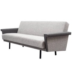 Vintage Bicolored 1960s Couch, Newly Covered