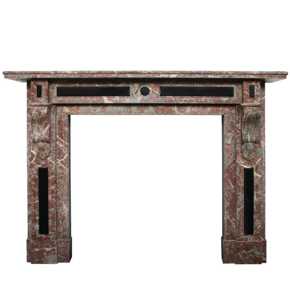 Late 19th Century Louis XVI Style Antique Marble Fireplace Surround