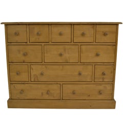 Vintage Pine 13-Drawer Apothecary Chest 12
