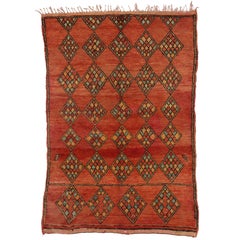 Vintage Berber Moroccan Rug with Modern Tribal Design 6