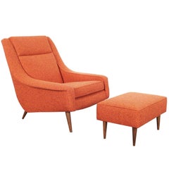 Mid-Century Lounge Chair and Ottoman