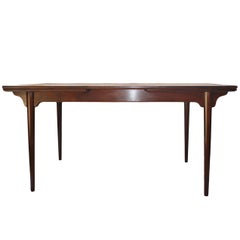 1960's Danish Rosewood Dining Table by Omann Jun. Restored 
