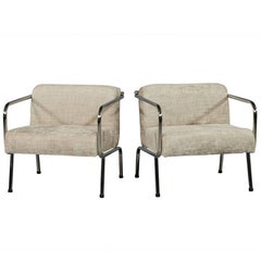 Pair of Carrocel Custom Chrome Armchairs