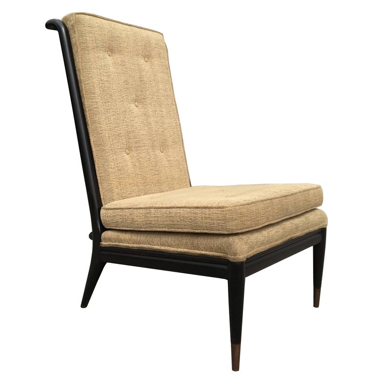 High Back Slipper Chair by John For Sale at 1stdibs