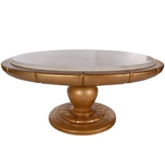 Hollywood Regency Gold Gilded and Marble Cocktail Table by James Mont for Weiman