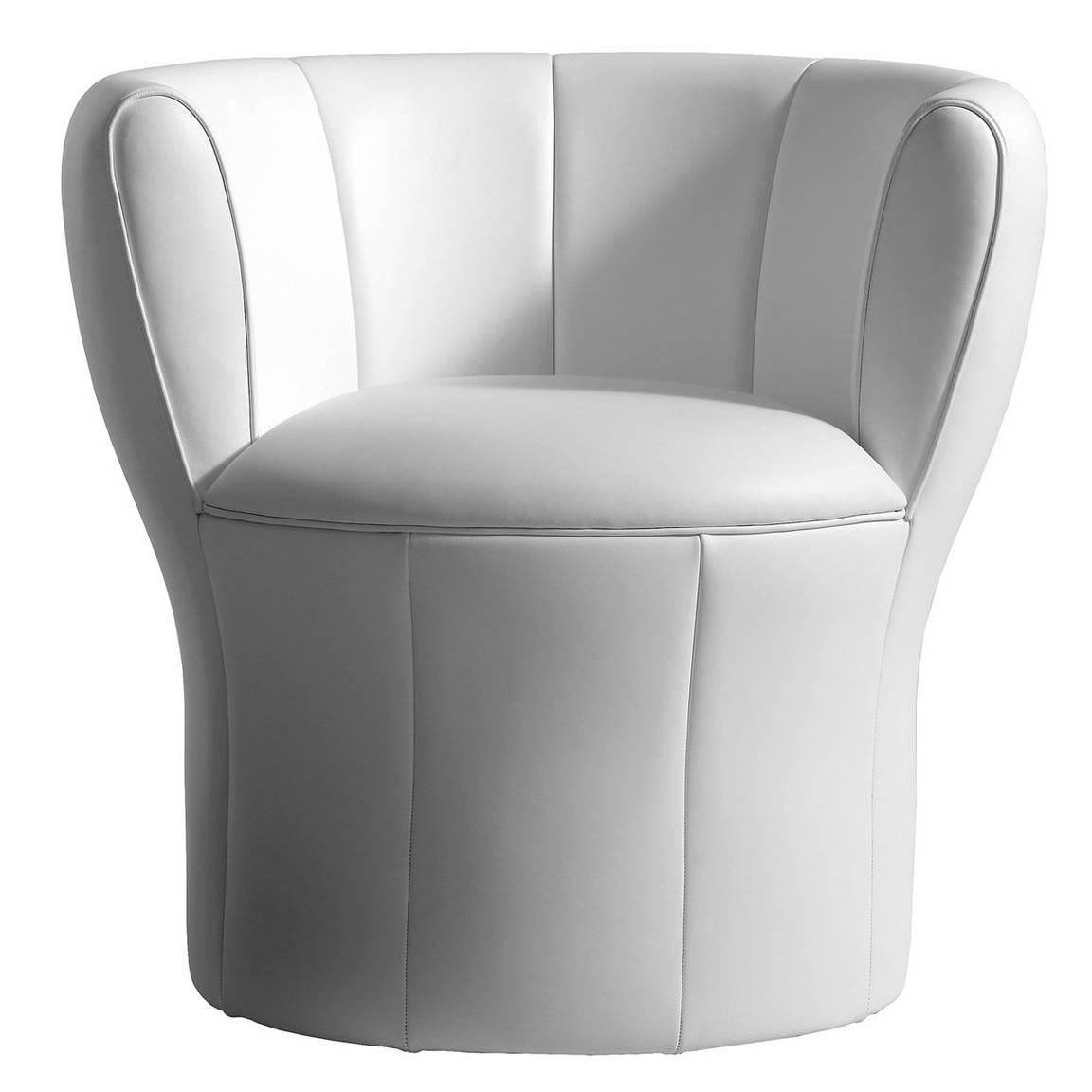 "Lisa" Leather or Fabric Fiberglass Armchair by Laudani & Romanelli for Driade