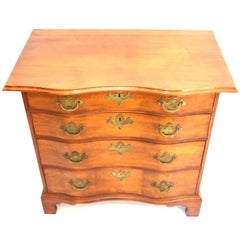 Antique Diminutive Massachusetts Chippendale Reverse Serpentine Chest of Drawers