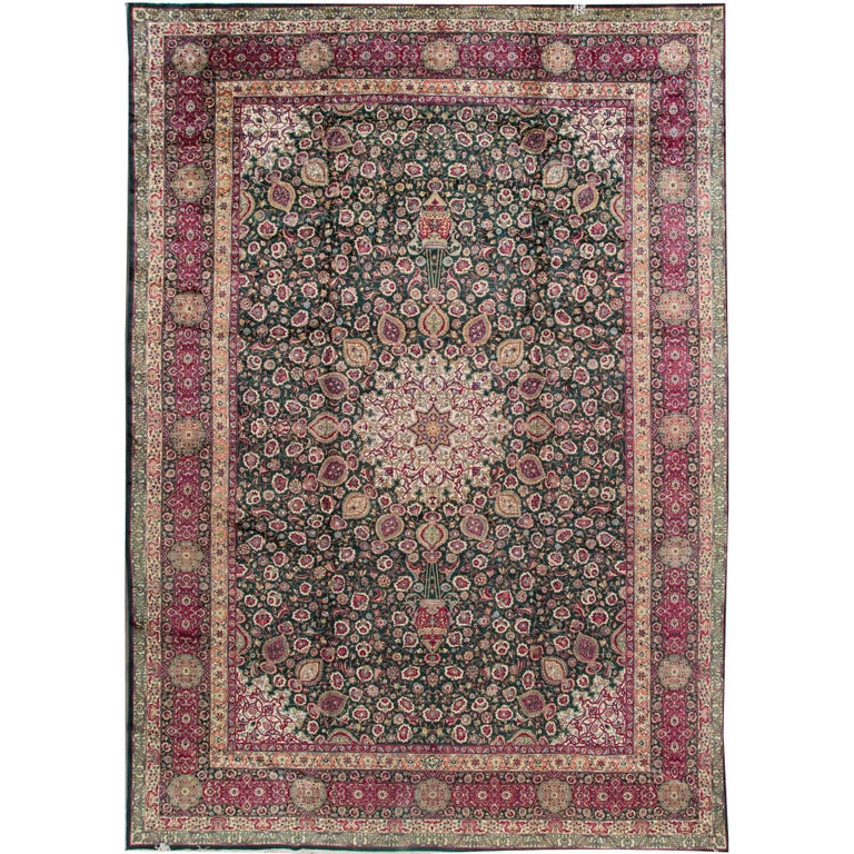 Antique Persian Tabriz Rug For Sale at 1stDibs
