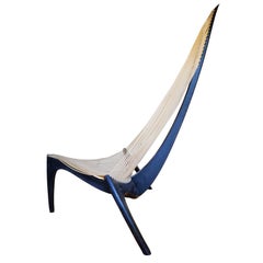 Chaise Harp des années 1960 par Jørgen Høvelskov pour Christensen & Larsen, Danemark